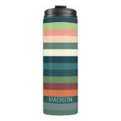 Gepersonaliseerde kleurstrepen thermosbeker (Voorkant)