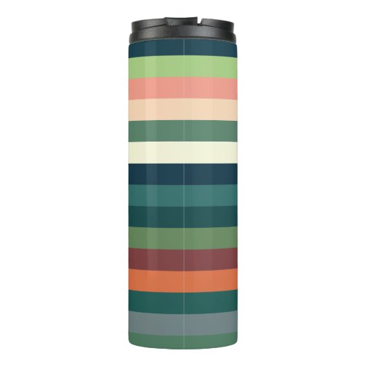 Gepersonaliseerde kleurstrepen thermosbeker (Achterkant)