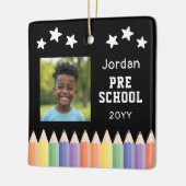 Gepersonaliseerde kleuter voor school Kleurrijke f Keramisch Ornament (Links)