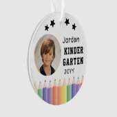 Gepersonaliseerde kleuterfoto met naam ornament (voorkant)