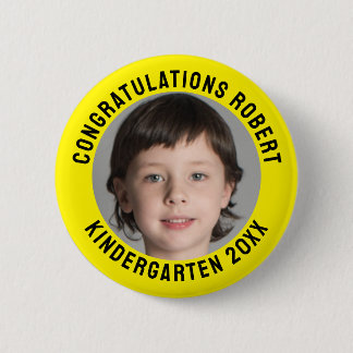 Gepersonaliseerde kleuterschool Afstuderen Foto Ronde Button 5,7 Cm