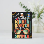 Gepersonaliseerde kleuterschool Afstuderen Hallo Aankondigingskaart (Staand voorkant)