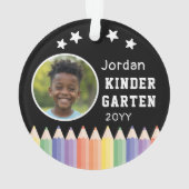 Gepersonaliseerde kleuterschool Kleurrijke Fotonaa Ornament (achterkant)