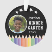 Gepersonaliseerde kleuterschool Kleurrijke Fotonaa Ornament (voorkant)