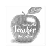 Gepersonaliseerde kleuterschool leraar Red Apple Rubberstempel (Afrduk)