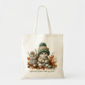 Gepersonaliseerde Knittin' Kittens Canvas tas (Voorkant)