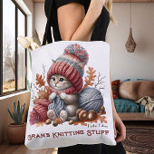 Gepersonaliseerde Knittin' Kittens Tas