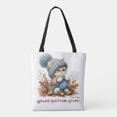 Gepersonaliseerde Knittin' Kittens Tas (Achterkant)