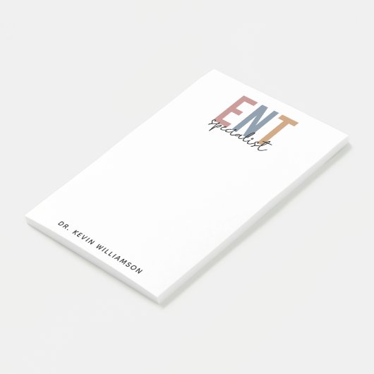 Gepersonaliseerde KNO-arts KNO-specialist Post-it® Notes (Schuin)