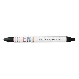 Gepersonaliseerde KNO-arts KNO-specialist Zwarte Inkt Pen
