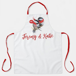 Gepersonaliseerde knuffelen kerst chickadees Schor Schort