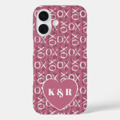 Gepersonaliseerde knuffels Kusjes XOXO Roze Case-Mate iPhone Case (Achterkant)