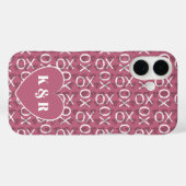 Gepersonaliseerde knuffels Kusjes XOXO Roze Case-Mate iPhone Case (Achterkant (horizontaal))