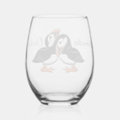 Gepersonaliseerde knuffels wijnglas zonder voet (Achterkant)