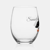 Gepersonaliseerde knuffels wijnglas zonder voet (Rechts)