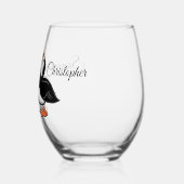 Gepersonaliseerde knuffels wijnglas zonder voet (Links)