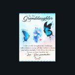 Gepersonaliseerde knuppel vlinder naar mijn kleind canvas afdruk<br><div class="desc">persoonlijke vlooienvlinder naar mijn kleindochter, </div>