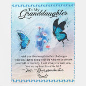 Gepersonaliseerde knuppel vlinder naar mijn kleind fleece deken (Voorkant)