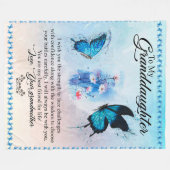 Gepersonaliseerde knuppel vlinder naar mijn kleind fleece deken (Voorkant (Horizontaal))