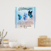 Gepersonaliseerde knuppel vlinder naar mijn kleind poster (Keuken)