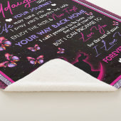 Gepersonaliseerde knuppel vlinder naar mijn kleind sherpa deken (3/4)