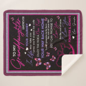 Gepersonaliseerde knuppel vlinder naar mijn kleind sherpa deken (Voorkant (horizontaal))