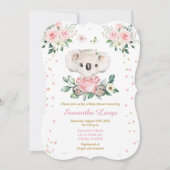 Gepersonaliseerde Koala Baby shower sjabloon Kaart (Voorkant)