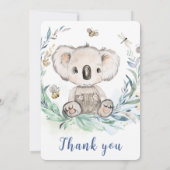 Gepersonaliseerde Koala jongen eerste verjaardag Kaart (Achterkant)