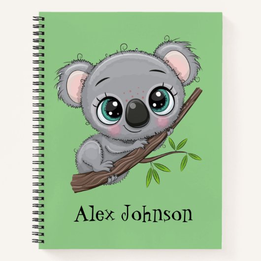 Gepersonaliseerde Koala Notitieboek (Voorkant)