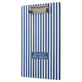 Gepersonaliseerde kobalt blauw & wit gestreept ele klembord (Links)
