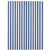 Gepersonaliseerde kobalt blauw & wit gestreept ele klembord (Achterkant)