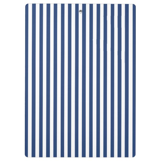Gepersonaliseerde kobalt blauw & wit gestreept ele klembord (Achterkant)