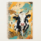 Gepersonaliseerde Koe Animal Print Planner (Voorkant)