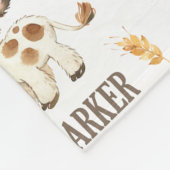 Gepersonaliseerde Koe Baby Deken | 30x40 fleece (Hoek)