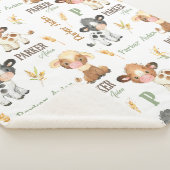 Gepersonaliseerde Koe Baby Deken | 50x60 Sherpa (3/4)