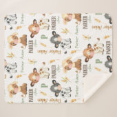 Gepersonaliseerde Koe Baby Deken | 50x60 Sherpa (Voorkant (horizontaal))