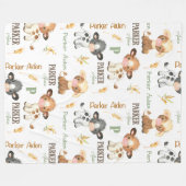 Gepersonaliseerde Koe Baby Deken | 60x80 fleece (Voorkant (Horizontaal))