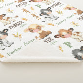 Gepersonaliseerde Koe Baby Deken | 60x80 Sherpa (3/4)