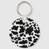 Gepersonaliseerde Koe Spots Print Farmer Cowboy Sleutelhanger (Achterkant)