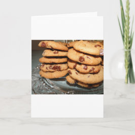 Gepersonaliseerde koekjes dessert chocoladestukjes kaart