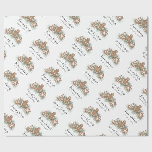 Gepersonaliseerde koekjes en koekjes cadeaupapier (Vlak)