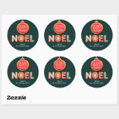 Gepersonaliseerde koekjes Kerstmis met kerstbal Va Ronde Sticker (Vel)