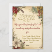 Gepersonaliseerde Koekjes Melk Grappige Vintage Feestdagenkaart (Achterkant)