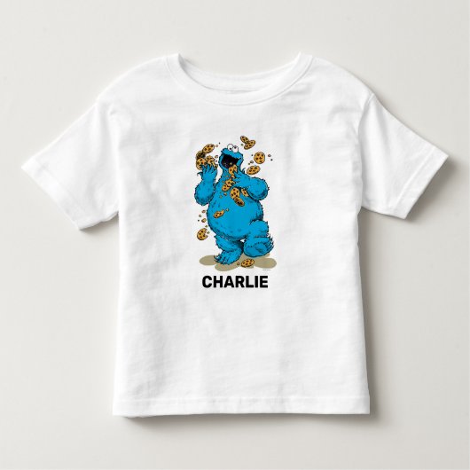 Gepersonaliseerde Koekjesmonster Crazy Cookies Tod Kinder Shirts (Voorkant)