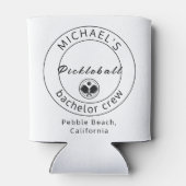 Gepersonaliseerde Koelbox | Bachelor Pickleball Cr Blikjeskoeler (Achterkant)