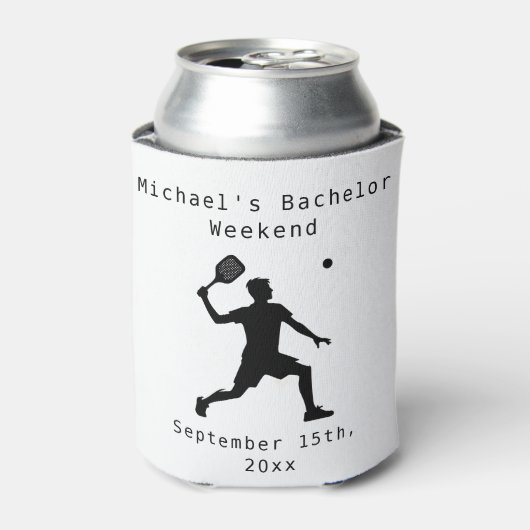 Gepersonaliseerde Koelbox | Bachelor Pickleball Ga Blikjeskoeler (Blikje Voorkant)