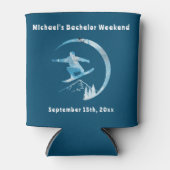 Gepersonaliseerde Koelbox Bachelor Snowboard Weeke Blikjeskoeler (Voorkant)
