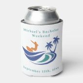 Gepersonaliseerde Koelbox Bachelor Surf Weekend Blikjeskoeler (Blikje Voorkant)