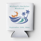 Gepersonaliseerde Koelbox Bachelor Surf Weekend Blikjeskoeler (Voorkant)