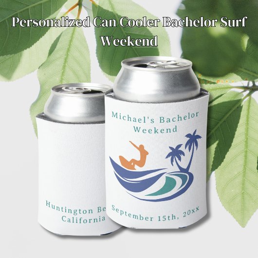 Gepersonaliseerde Koelbox Bachelor Surf Weekend Blikjeskoeler